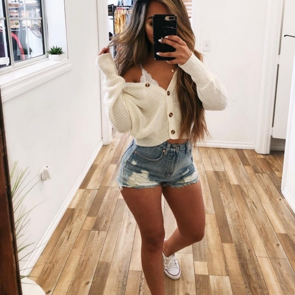 Distressed shorts